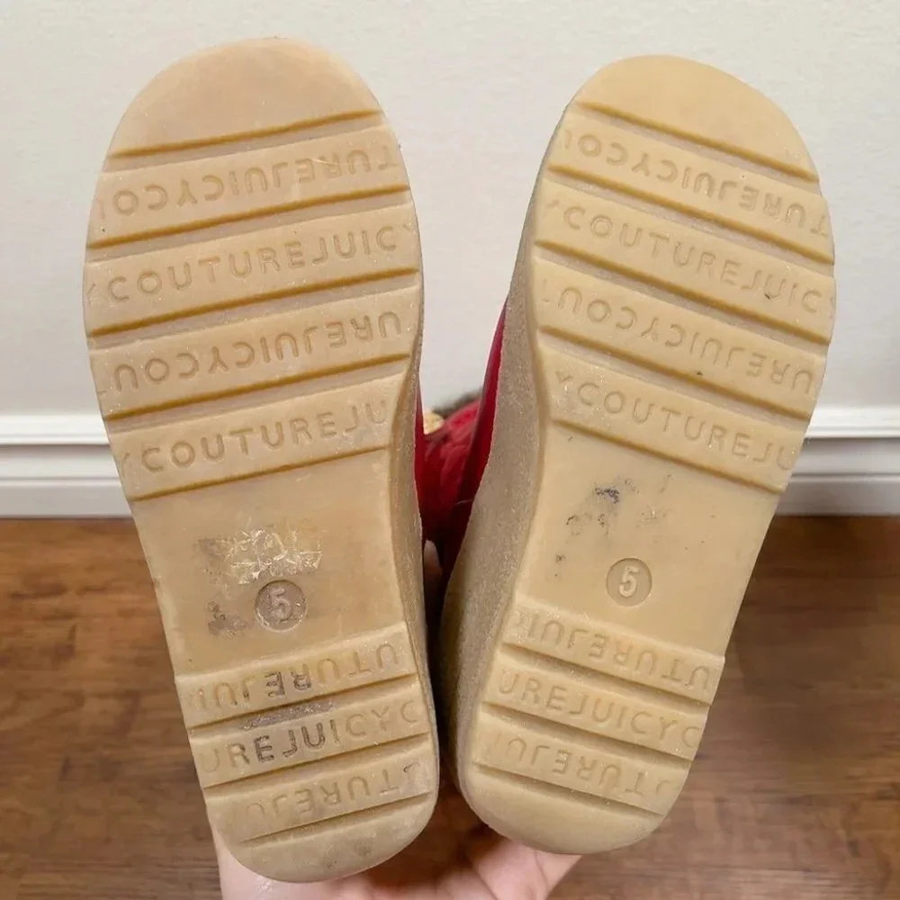 Juicy Couture Quilted Faux  Fur Snowflurry Lining Winter Wedge Boots